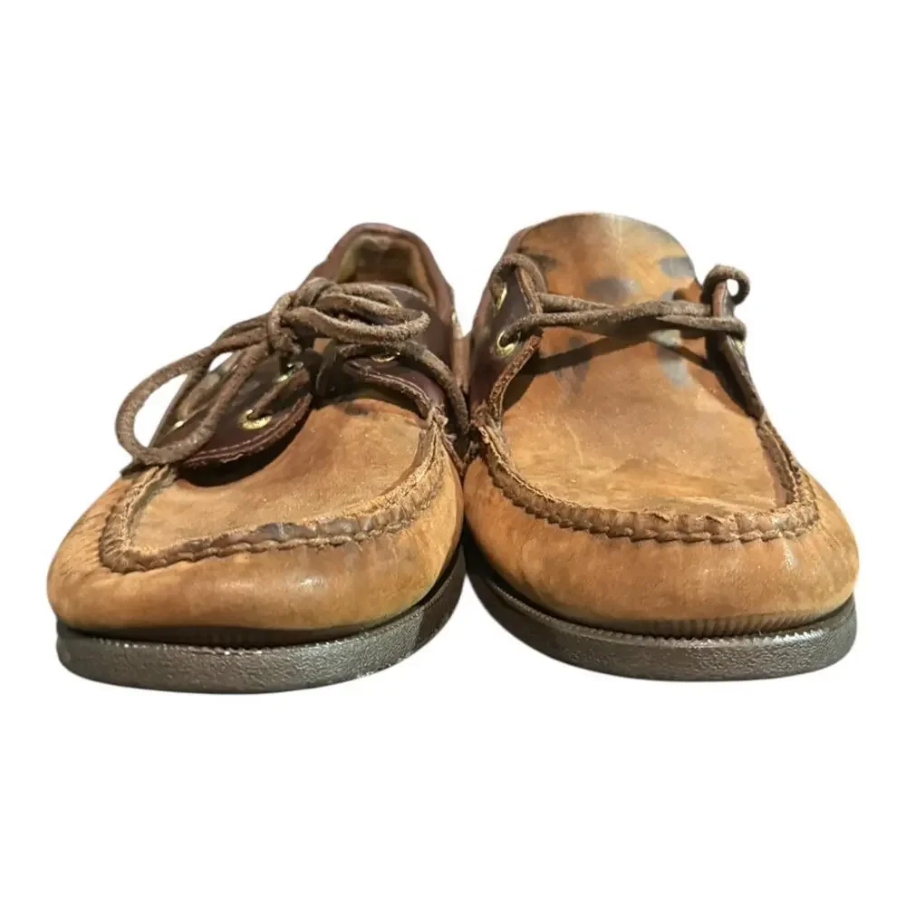 Sperry Top Sider Shoes Men’s Size 10 M 2 Eye Brown Leather Boat Dock 0195412